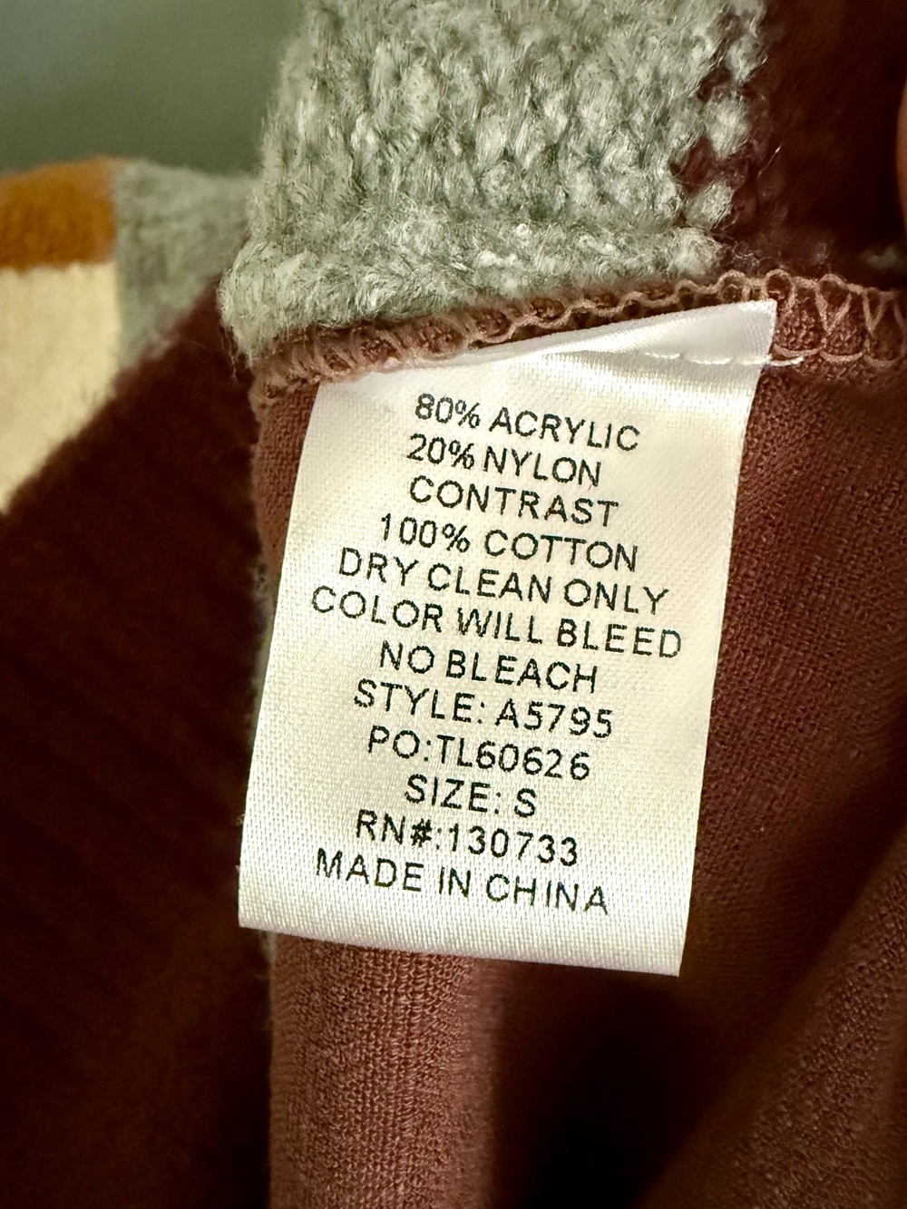 NWT Umgee Colorblock Patchwork Sweater - Picture 8 of 8